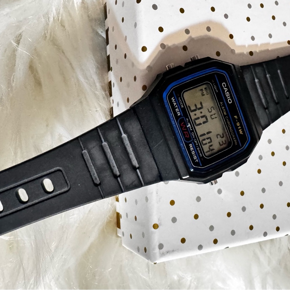 Casio Black and Blue Digital Smartwatch